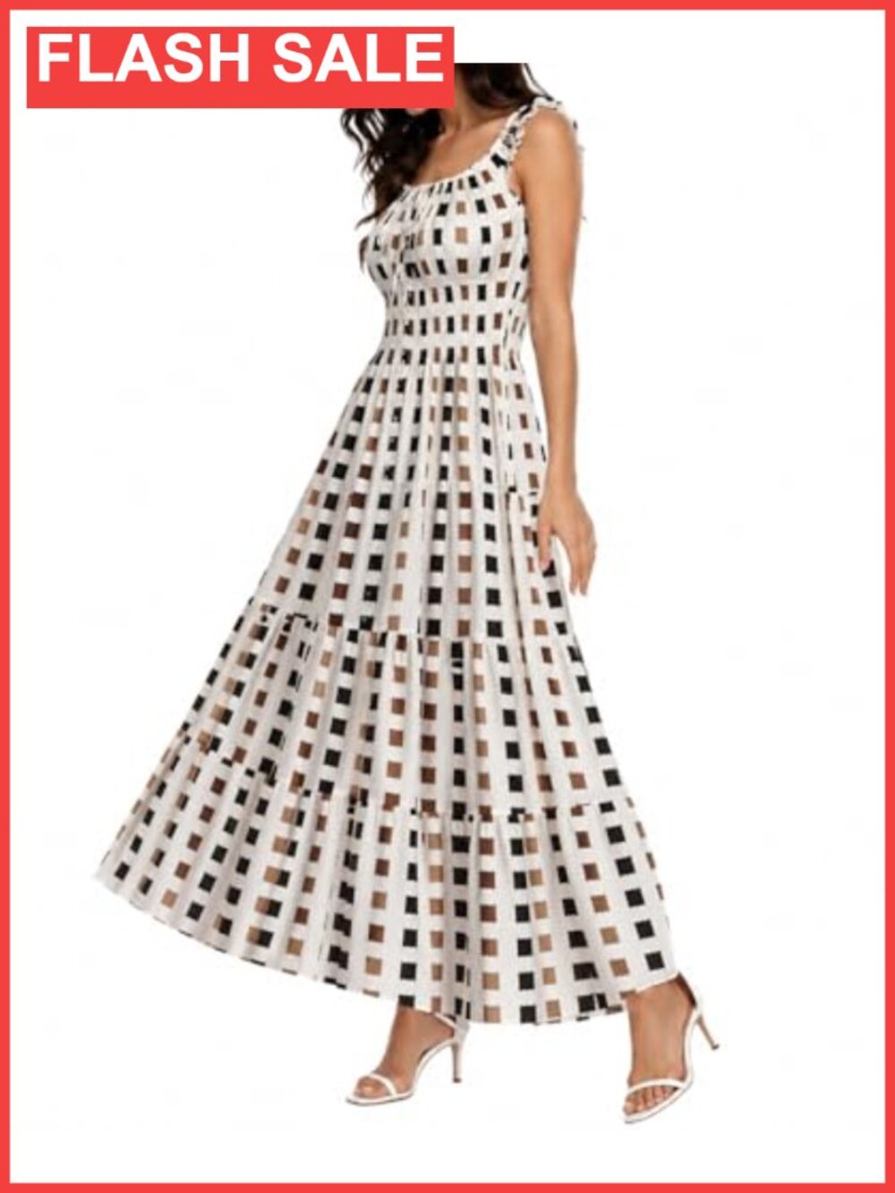 Women's Boho Floral Print Tiered Maxi Dress